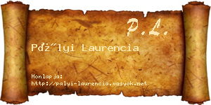 Pályi Laurencia névjegykártya